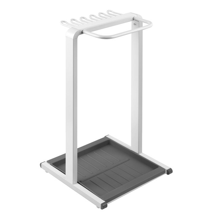 Поставка за чадър Maclean MC-472, 33,2 x 34 x 61 см, бяло-сив