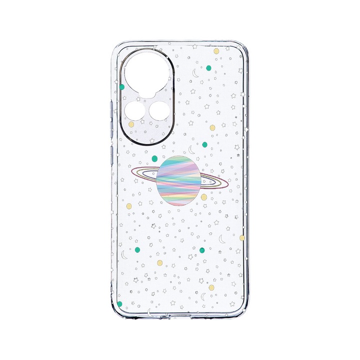 Силиконов калъф BestCase за OPPO Reno 10 Pro 5G, Universe, Planets, Camera Protection, Clear Silicon 2MM, Transparent T 468