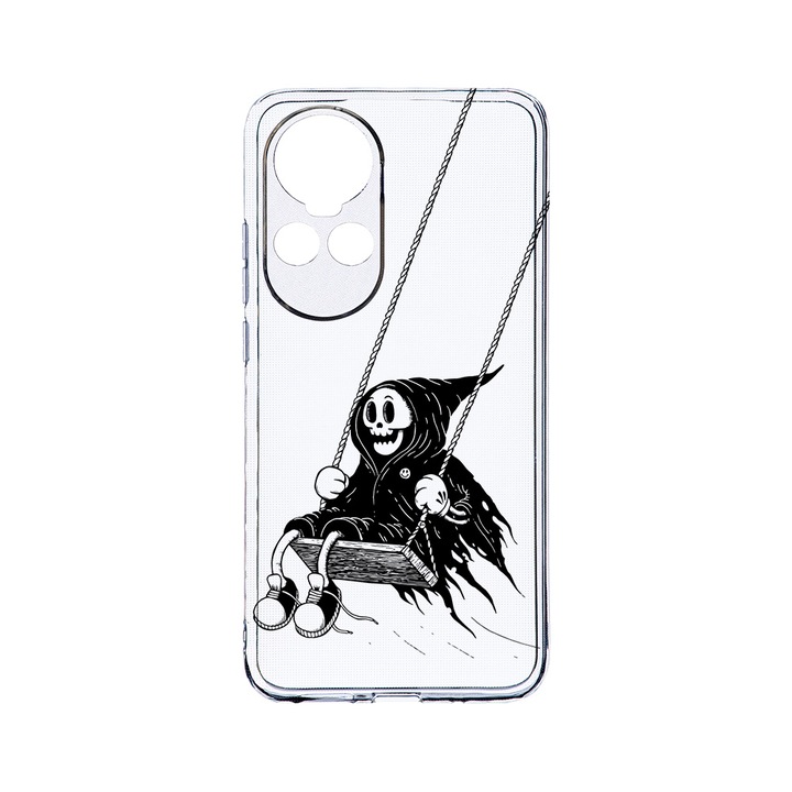 Силиконов калъф BestCase за OPPO Reno 10 Pro 5G, Death Swinging, Camera Protection, Clear Silicon 2MM, Transparent T 1063