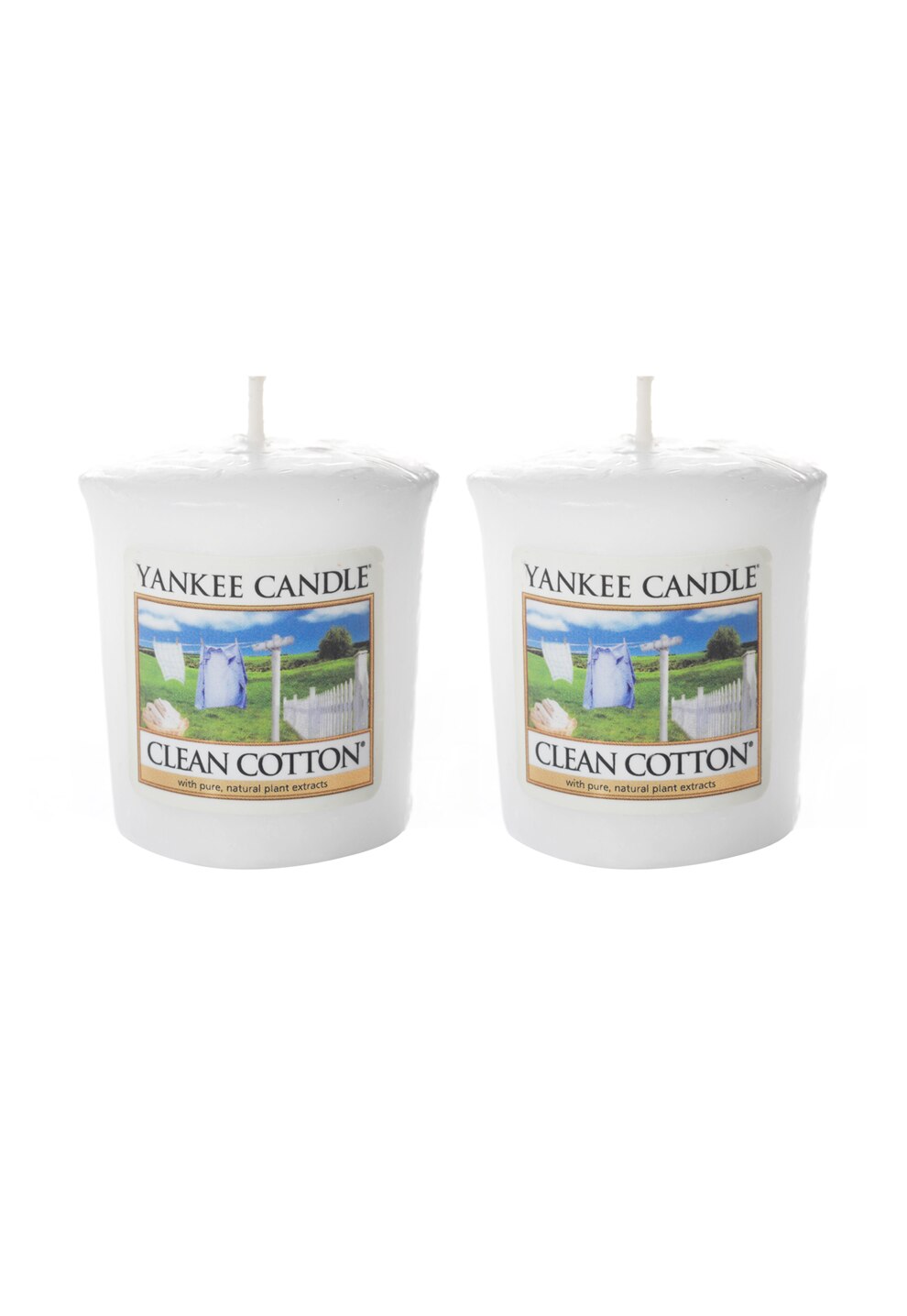 Yankee Candle Set de lumanari parfumate Clean Cotton™ - 2 bucati
