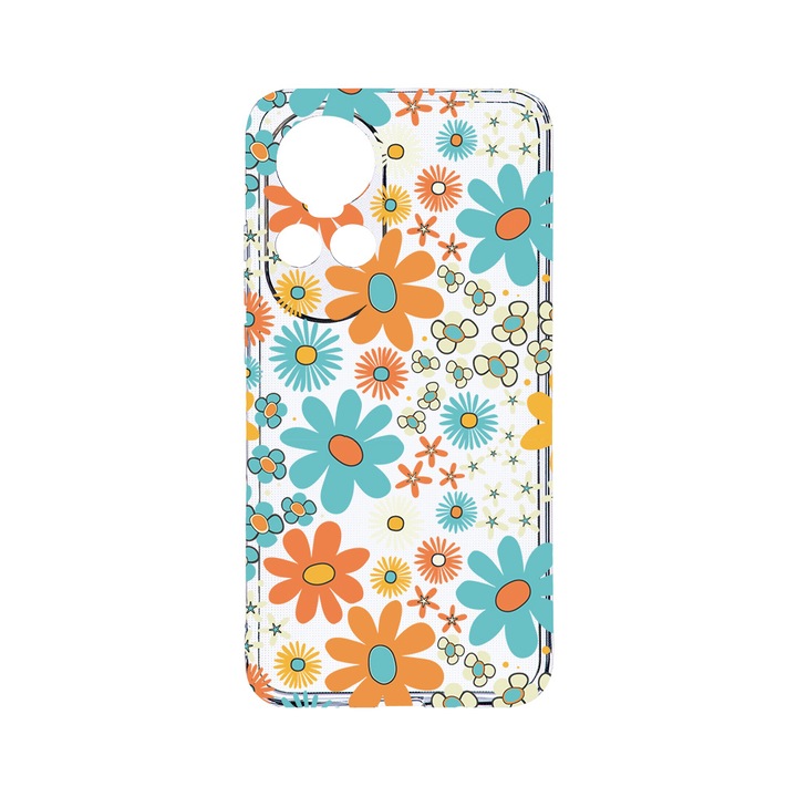 Силиконов калъф BestCase за OPPO Reno 10 Pro 5G, Spring Flowers, Camera Protection, Clear Silicon 2MM, Transparent T 967