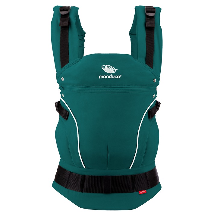 Marsupiu pentru bebelusi Manduca First Teal, pana la 20 kg, 3 pozitii