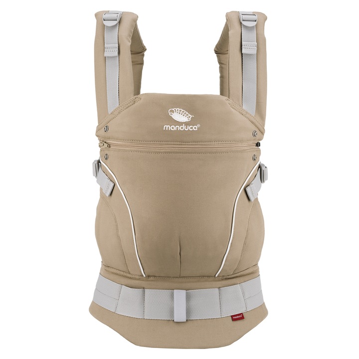 Marsupiu pentru bebelusi Manduca First Nougat, pana la 20 kg, 3 pozitii