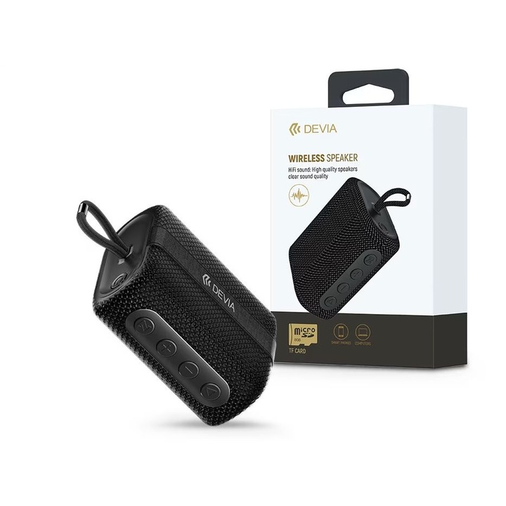 Boxa Wireless BT 5.3, FM, TF Card, USB, AUX - Hoco Shadow Sports (HC21) - Black