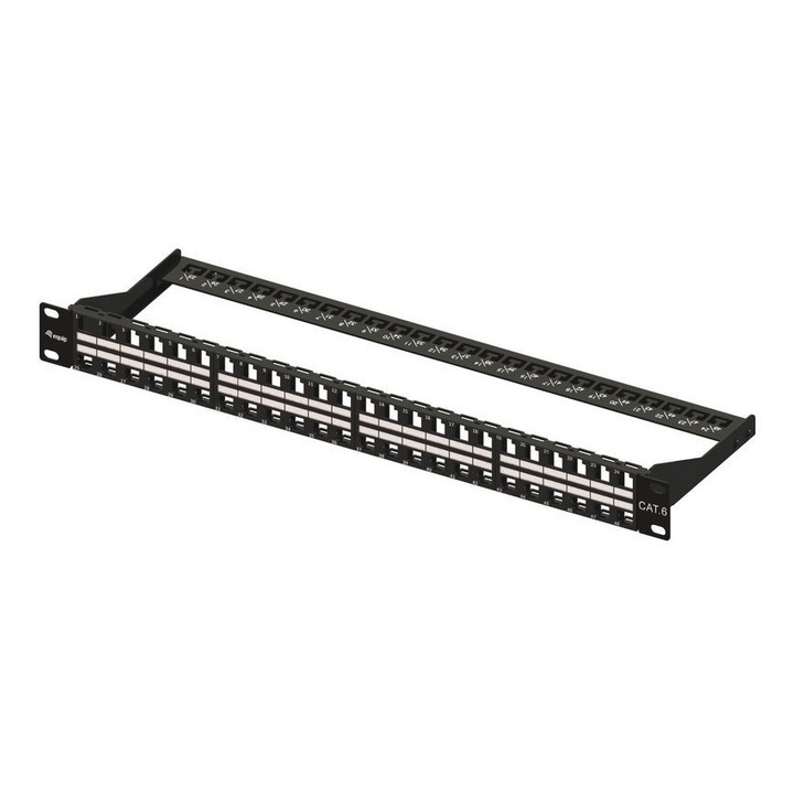 EQuip 48-port Patch Panel 1U Black, 186089, Patch panel