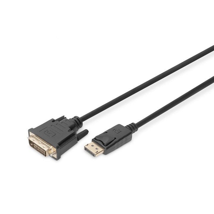 Cablu adapto,r Digitus DisplayPort DP la DVI-D 3m, negru,