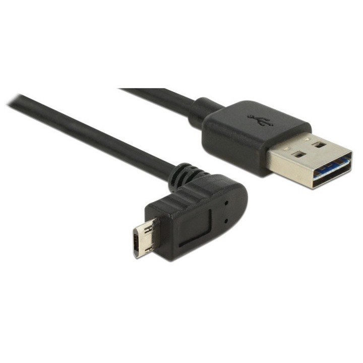 Cablu de date, DeLock, USB-A/USB-B, 0.5m, Negru