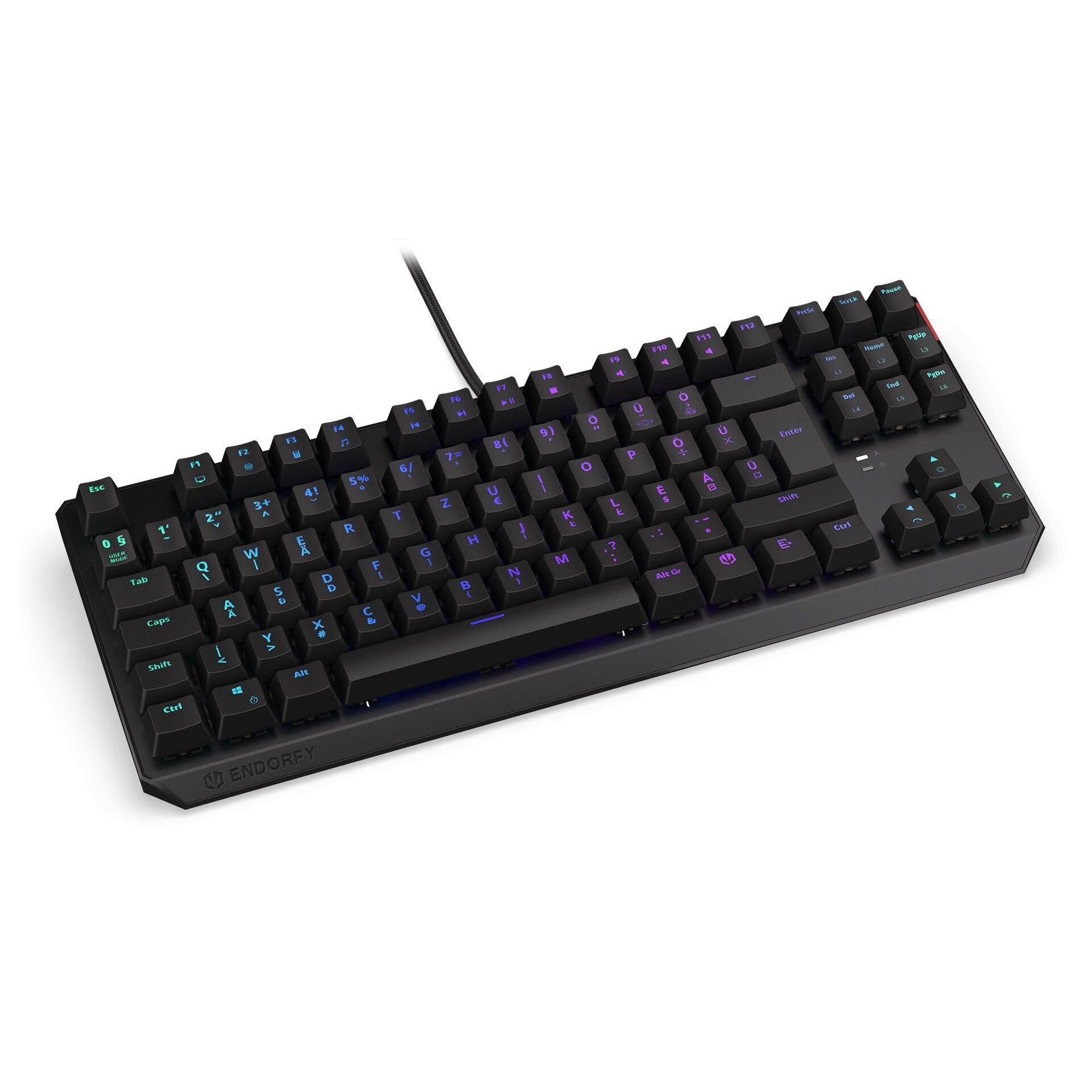 Endorfy Thock Kailh Red Switch RGB Gaming Mechanical Keyboard Black HU ...