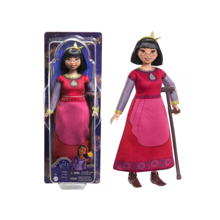 Кукла играчка Mattel, пластмаса, Disney Wish: Кукла Далия, многоцветна