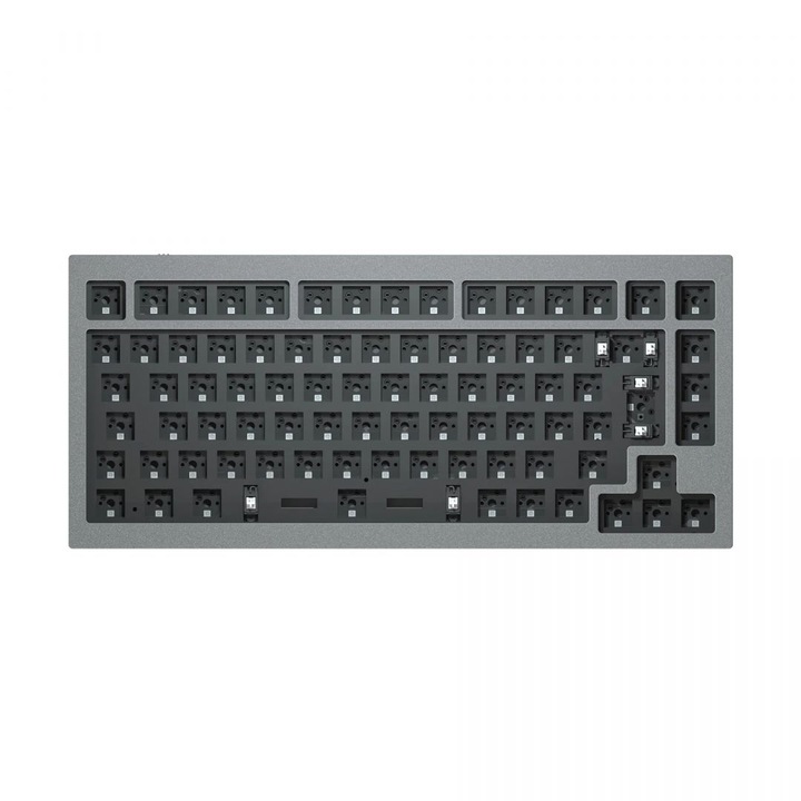 Keychron Q1 QMK Персонализирана механична клавиатура Barebone ISO Silver Grey UK