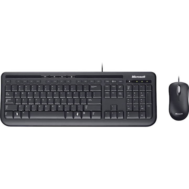 Комплект клавиатура и мишка, Microsoft, 3J2-00013, черен