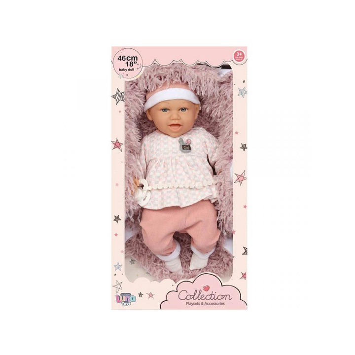 Luna 8639500 Mosolygós baba kiegészítőkkel 45cm-es