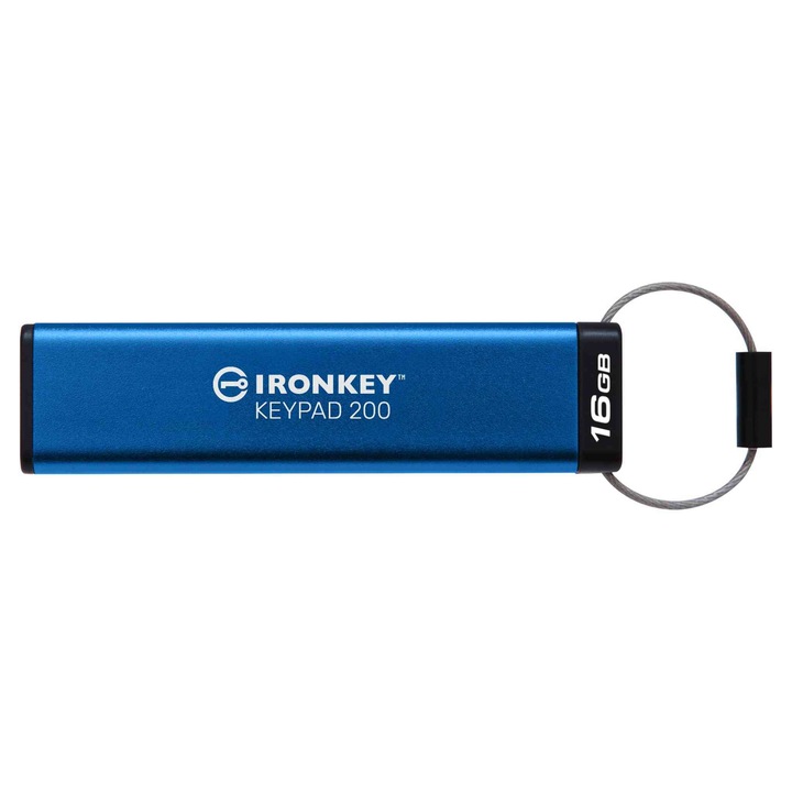 Kingston Ironkey Keypad 16GB USB-C Pendrive - Kék (IKKP200C/16GB)