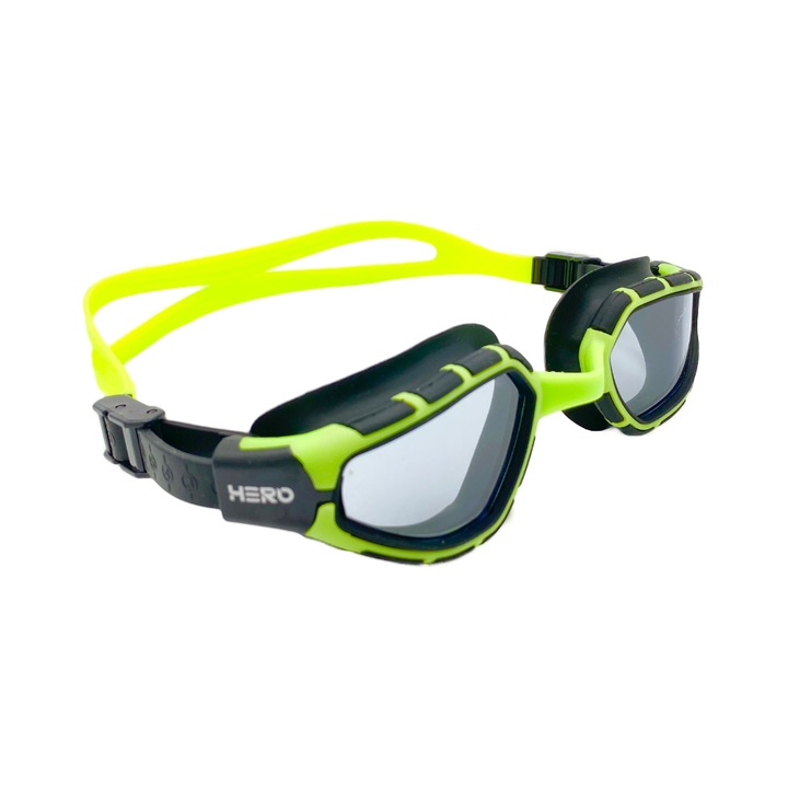 Очила за плуване за възрастни HERO Fit Senior, Зелен, Черен