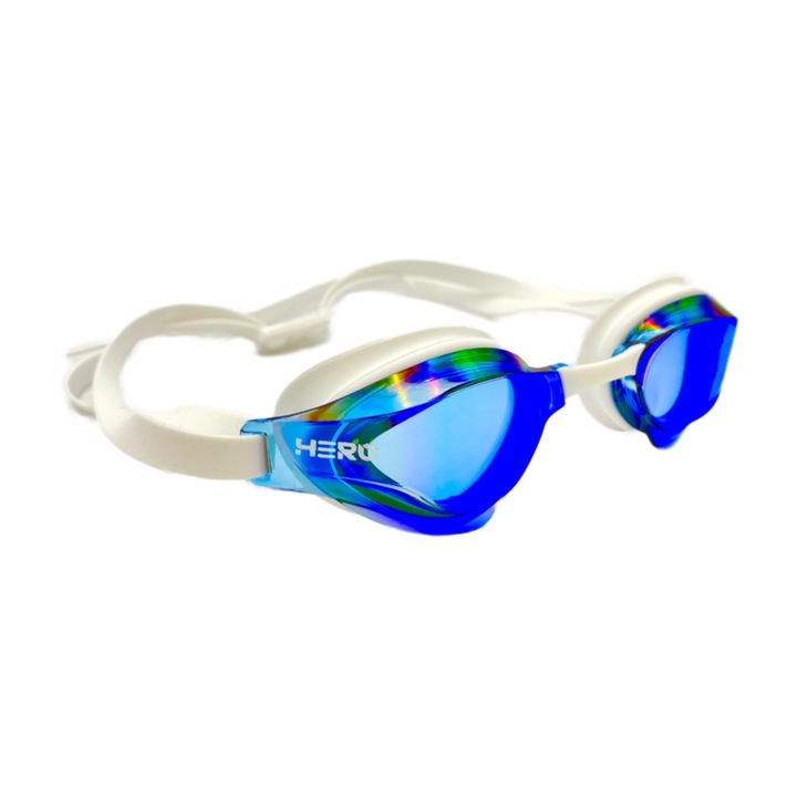 Състезателни очила за плуване HERO Viper, Бял, Син