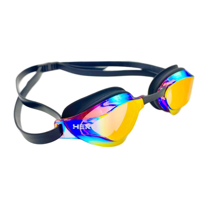 Състезателни очила за плуване HERO Viper, Черен, Оранжев