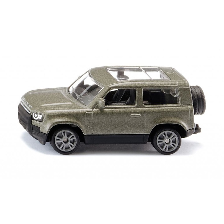 Masina de jucarie, SIKU, Plastic, Land Rover Defender 90, 7.8 cm x 3.6 cm x 3.2 cm, Gri/Negru
