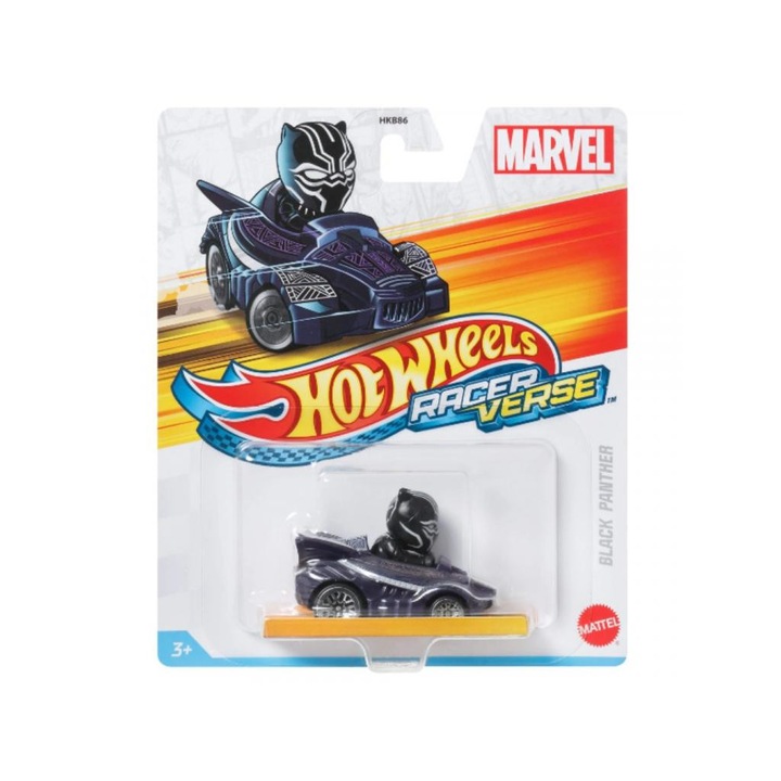 Mattel 5099924 Hot Wheels Race Verse: Fekete Párduc kisautó 1/64 - Mattel