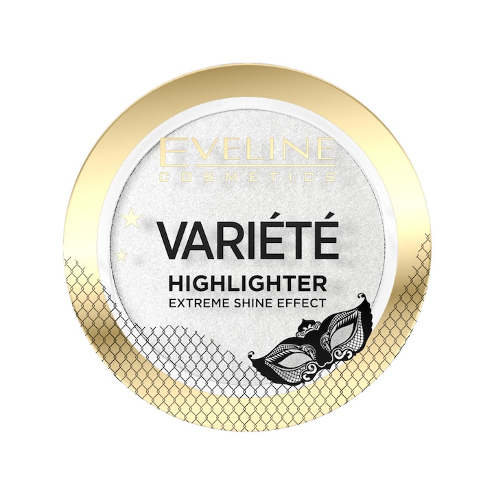 Sminkpúder Eveline Variete Highlighter Extreme Shine Effect, No. 02