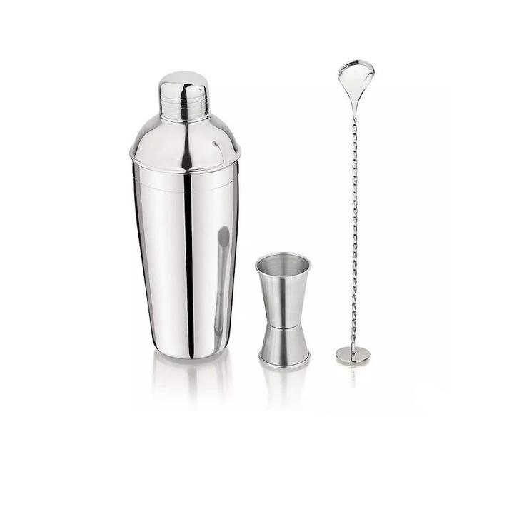 Set ustensile cocktail, 3 piese, pentru barmani, KingHoff
