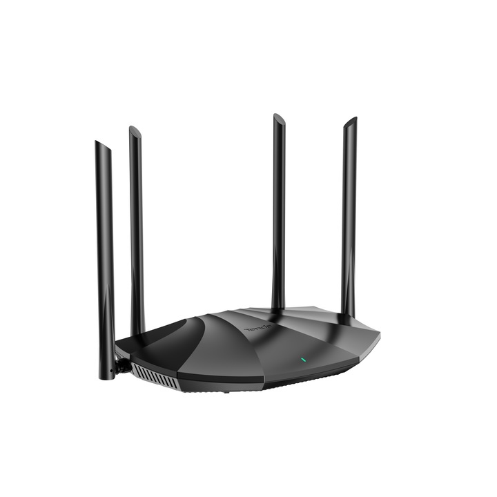 Router Wi-Fi 6 Gigabit Tenda RX2, Dual Band AX1500, 4 külső antenna, MU-MIMO, OFDMA, alkalmazás szerinti beállítás, szülői felügyelet és WPA3