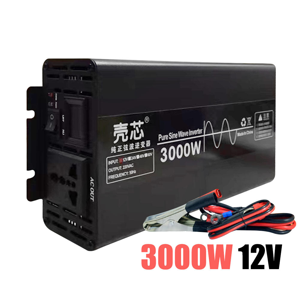 Inverter, 12V-220V, 1300W-3000W, LED kijelző, szinuszos, fekete - eMAG.hu