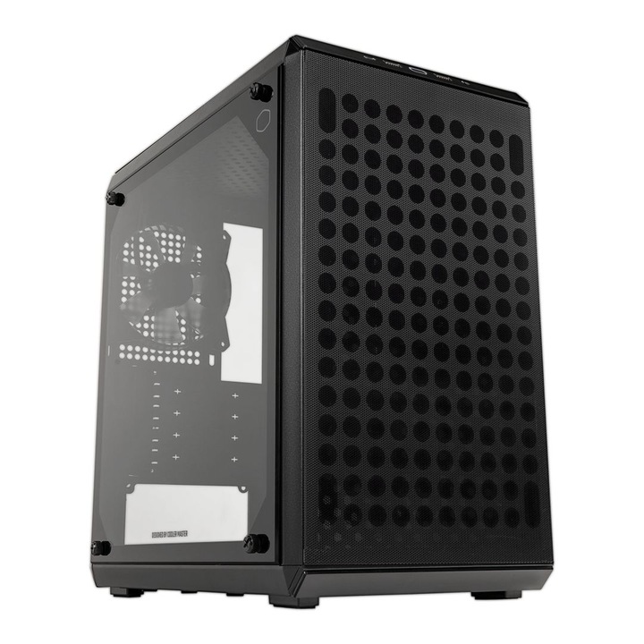 Carcasa, Cooler Master, Mini Tower, Fara alimentare, Negru/Transparent