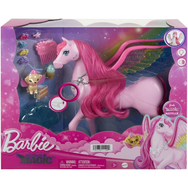 Комплект за игра Barbie Dreamtopia - A touch of magic Pegasus