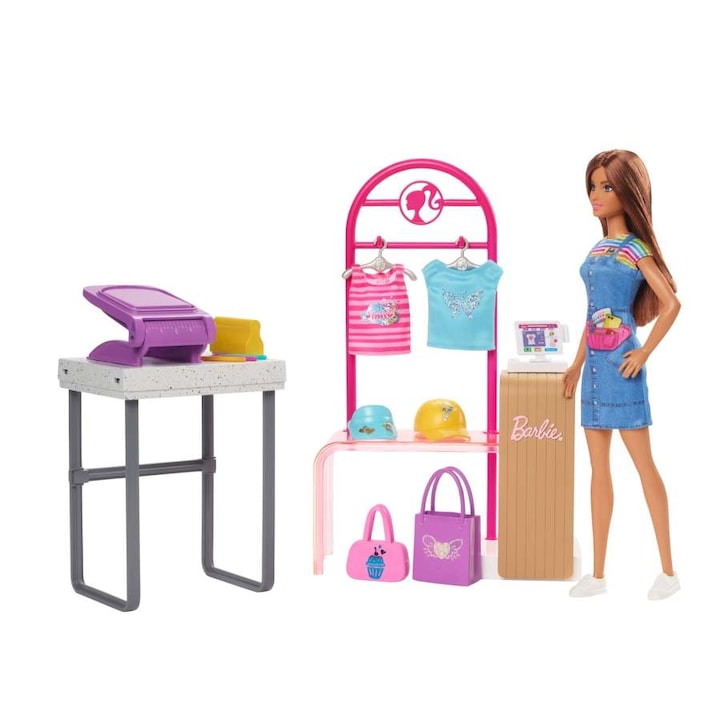 MattelBarbie Doll & Accessories, Make & Sell Boutique Playset