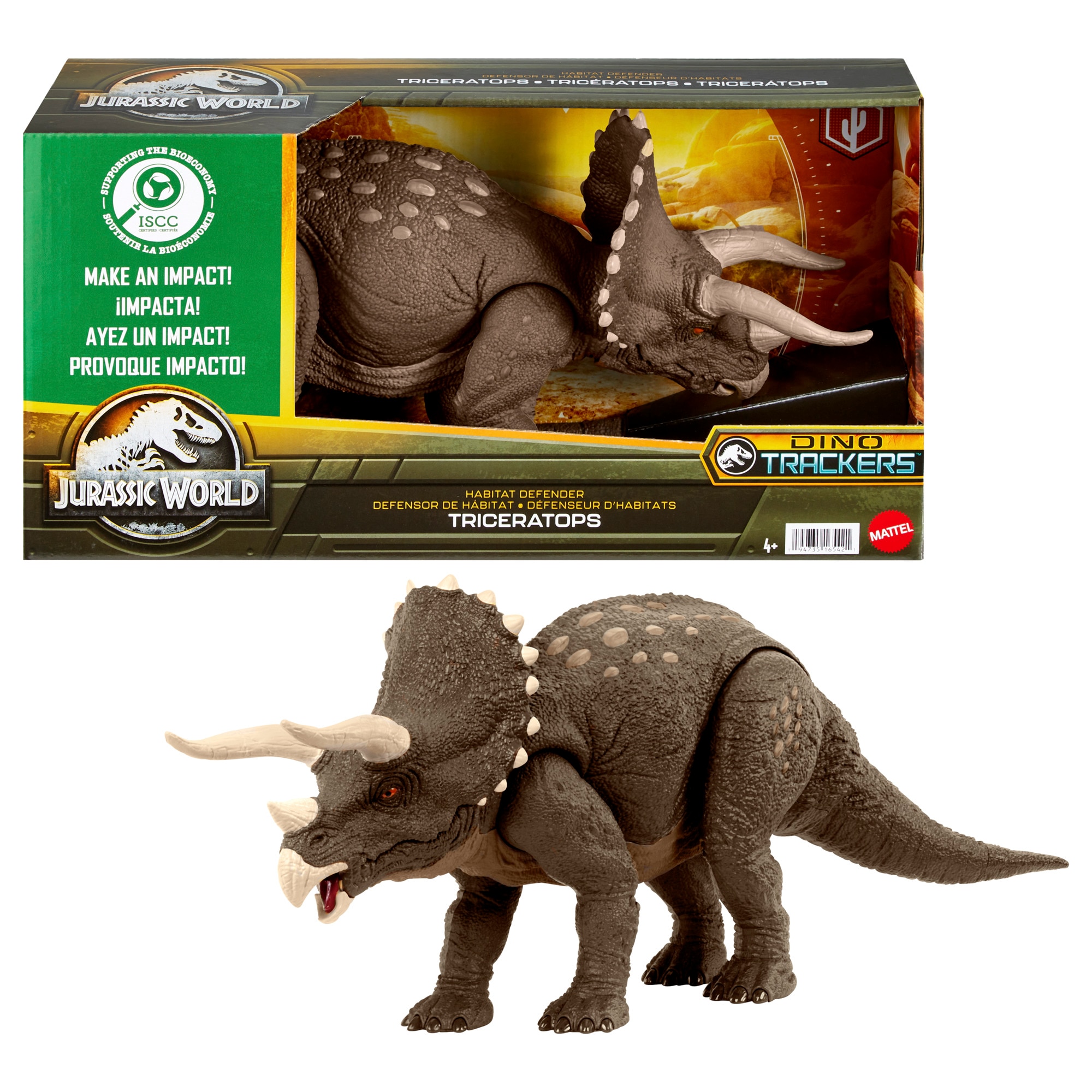 Figurina, Mattel, Jurassic World, Sustainable Triceratops - eMAG.ro
