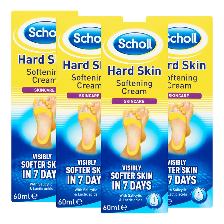 Scholl bőrkeményedés elleni puhító krém 4x60ml