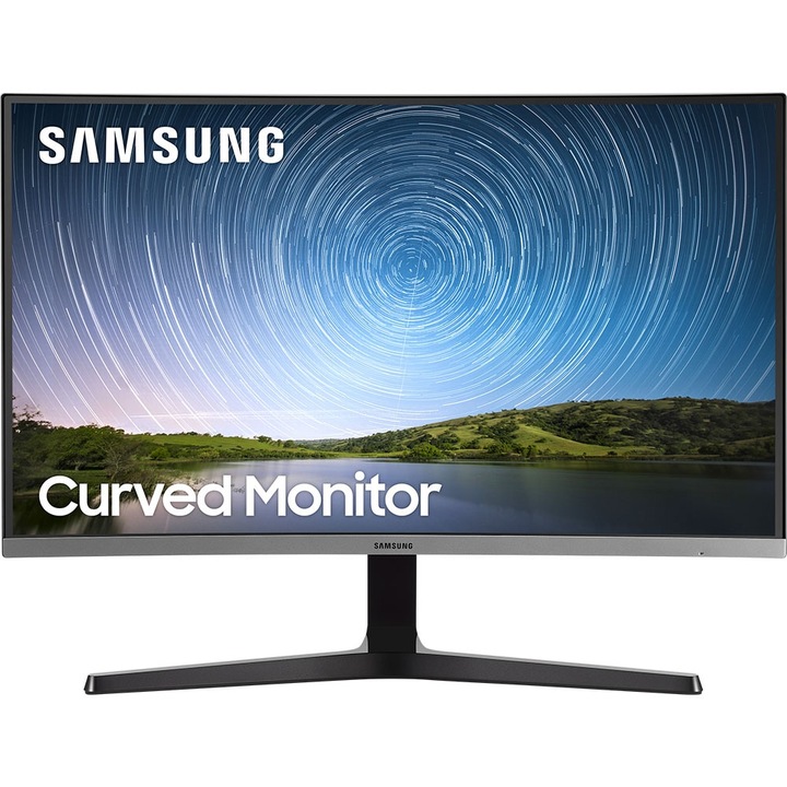 Samsung ívelt monitor, 32", Full HD, 75 Hz, HDMI, sötétkék/szürke