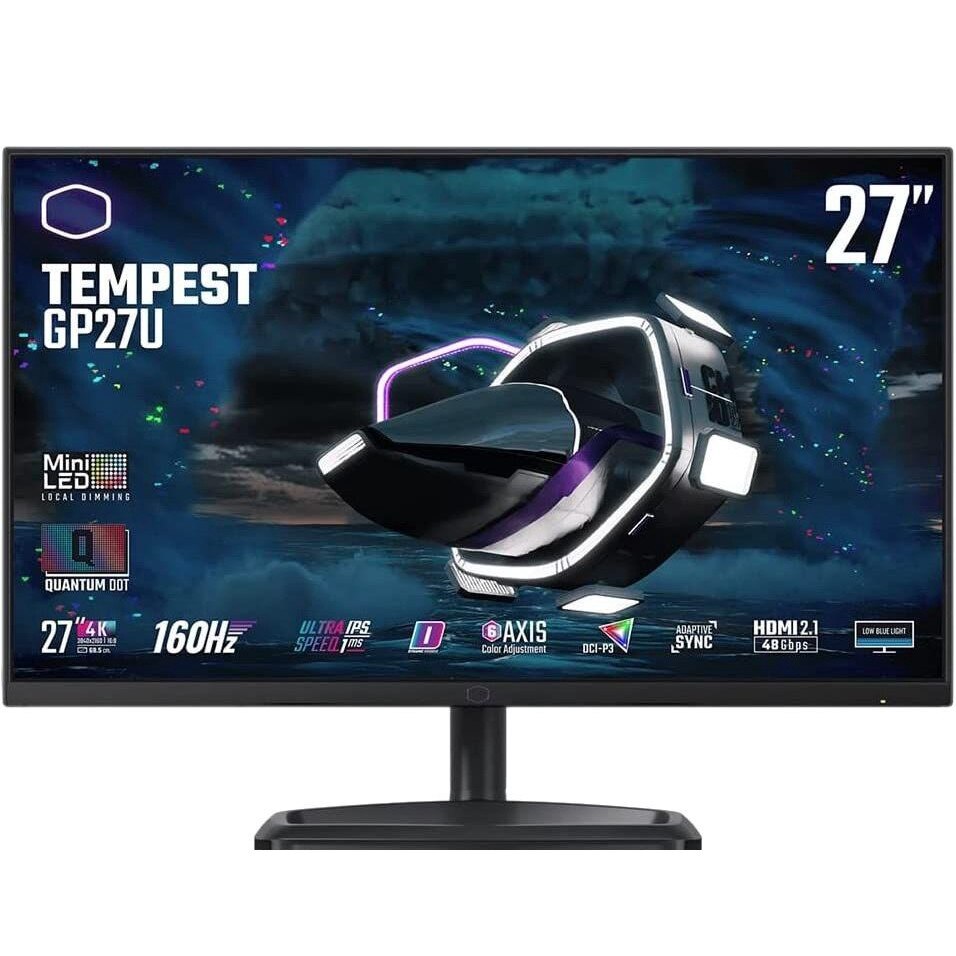 Монитор Cooler Master, 27 инча, 3840x2160, 4K, LED, FreeSync, Черен ...