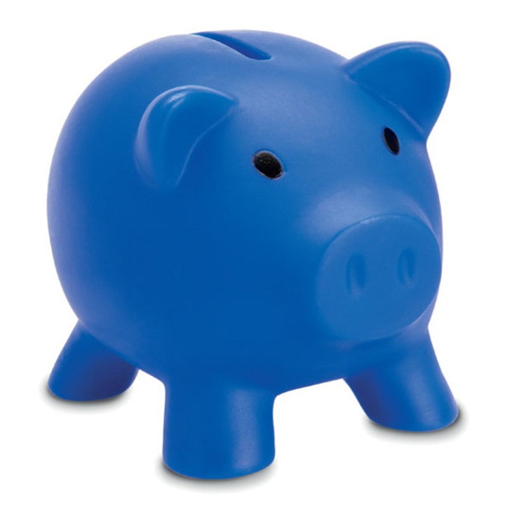 Прасе касичка, 9см, син