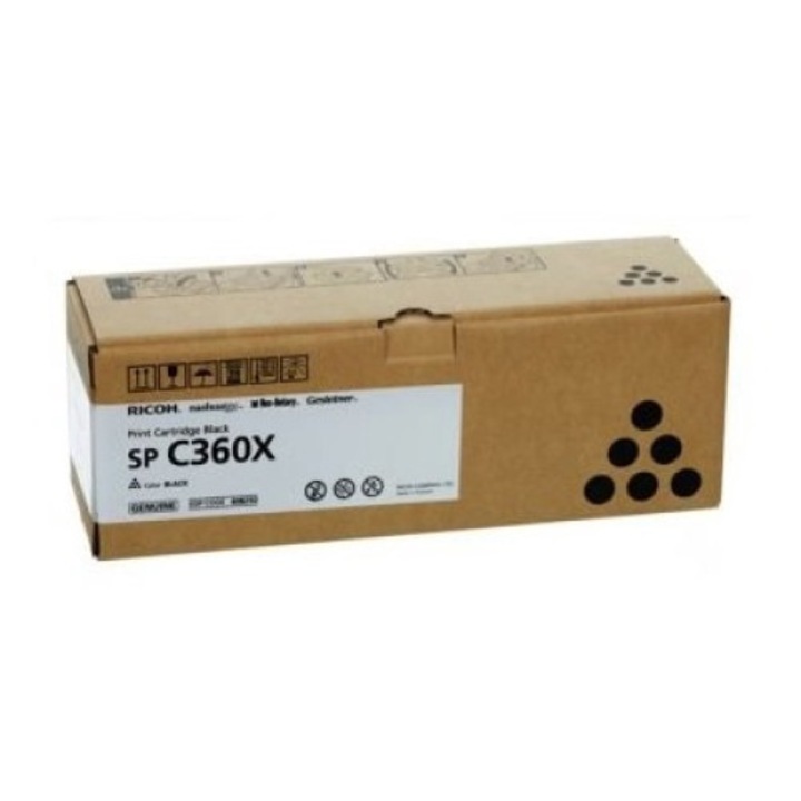 Ricoh nyomtató toner, SP C 361 SFNw kompatibilis, 10000 oldal, fekete