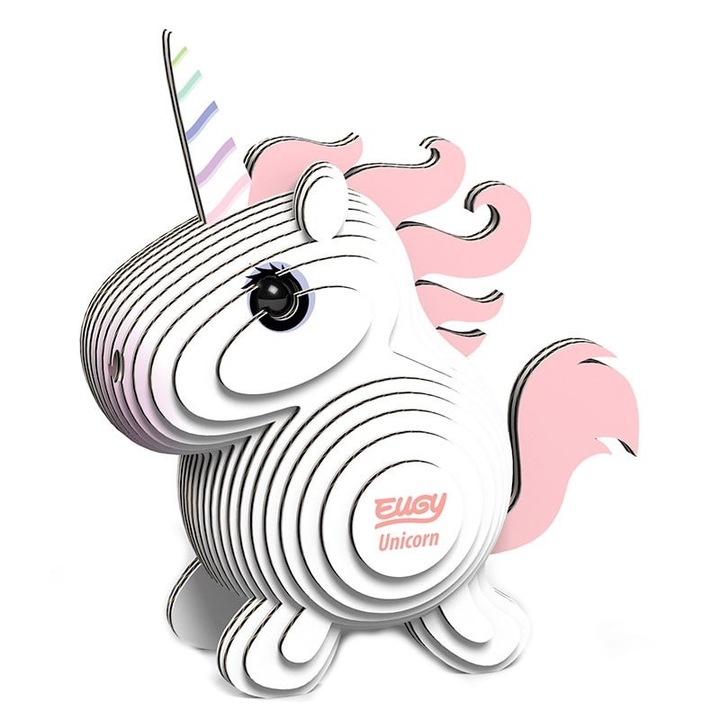 3D пъзел, Eugy, розово/бяло