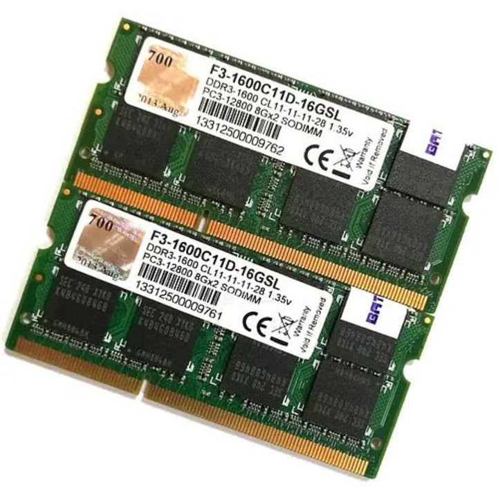 Memorie notebook G.Skill 16GB DDR3L 1600MHz Kit (2x8GB) Dual Channel