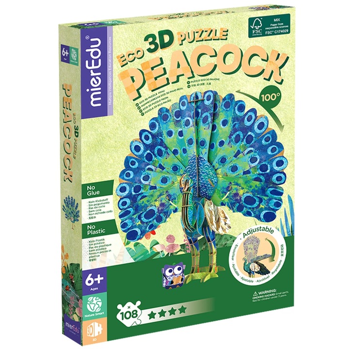 Пъзел, Mieredu, 6+ години, Многоцветен