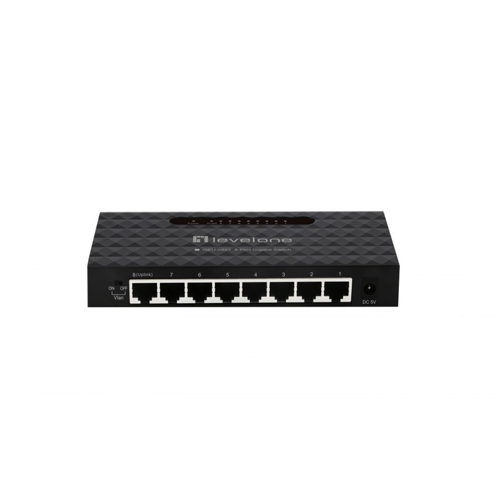 LevelOne GEU-0821 8-Port Gigabit Switch, Switch