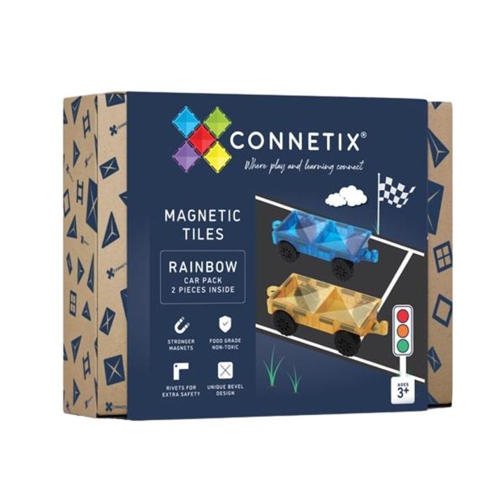 Set 2 accesorii pentru masinute, Connetix, Plastic, 3+ ani, Albastru/Galben