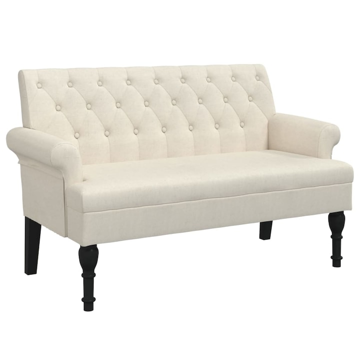 Banca cu spatar vidaXL, 120x62x75,5 cm, in, 16.6 kg