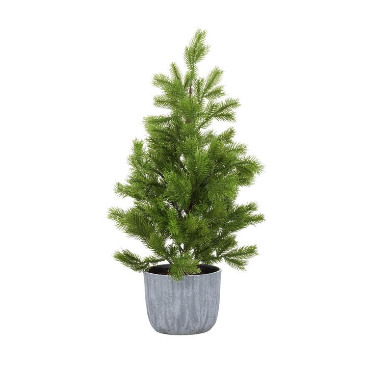 Brad de Craciun 55 cm, Villa Italia, in ghiveci gri