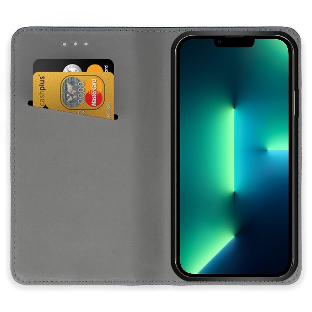 Husa compatibila cu Apple iPhone 13 Pro Max, COMANDO Flip Magnet, Piele ecologica, Tip carte portofel, Protectie completa, Aderenta sigura, Rosu