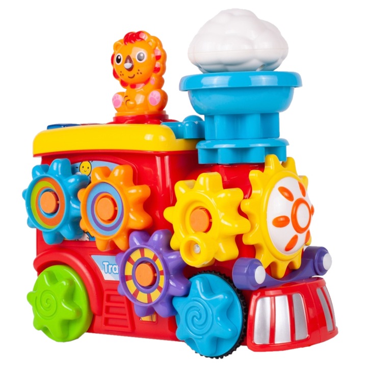 Jucarie interactiva, locomotiva, sunet, lumina, pentru copii U693