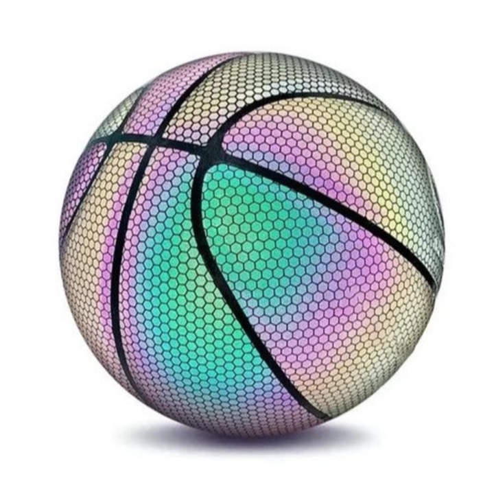 Minge Basketball reflectiva, holografic colorata, 24.5 cm