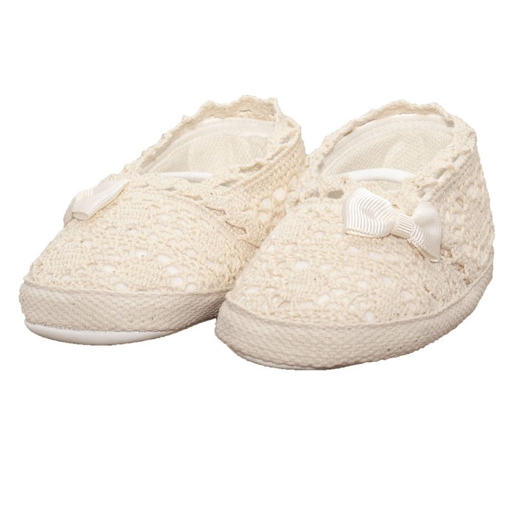 Botosei, Funny Baby, fete, material textil, cu dantela, 1603, Crem