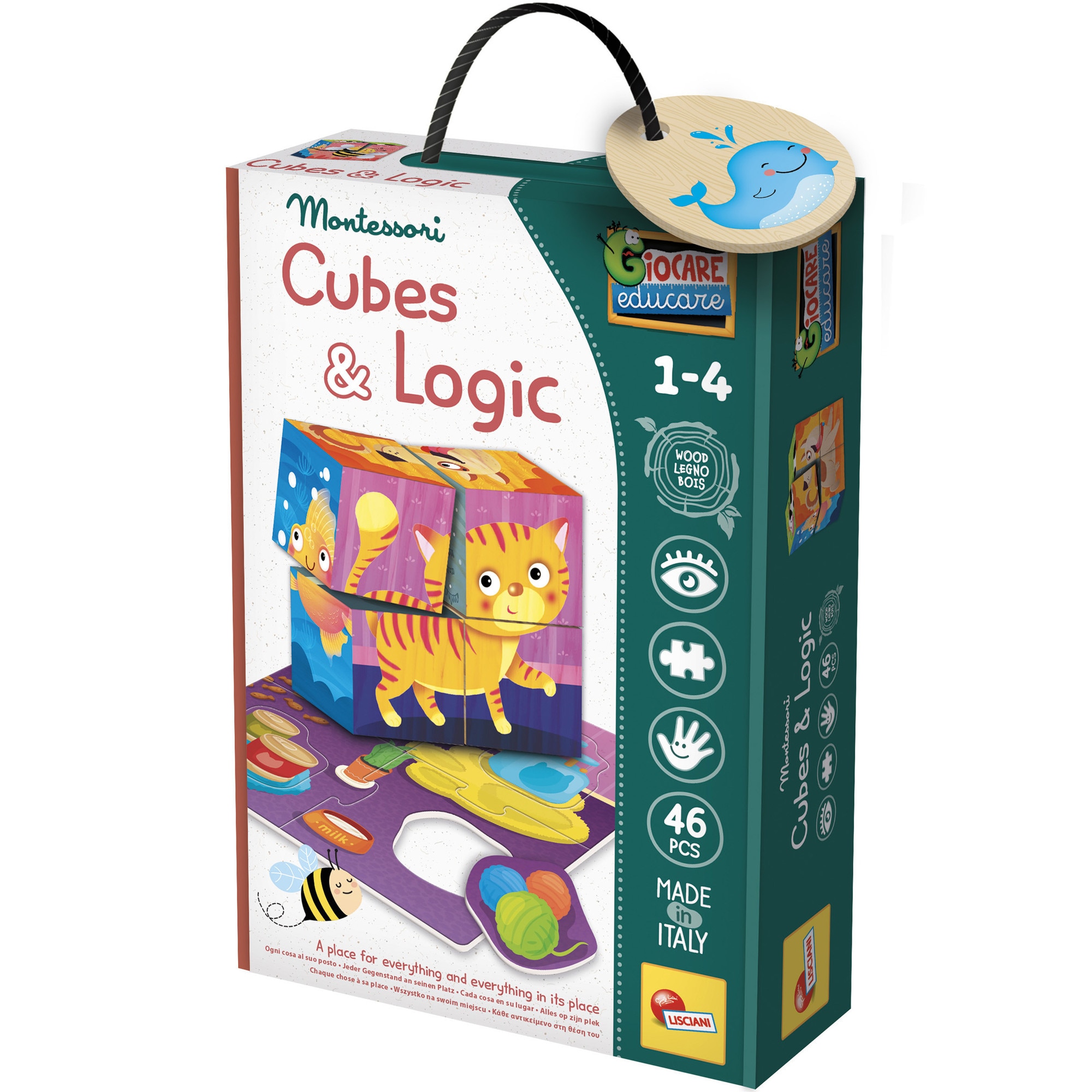 Set 2 jocuri educative Lisciani Montessori - Cubes and Logic