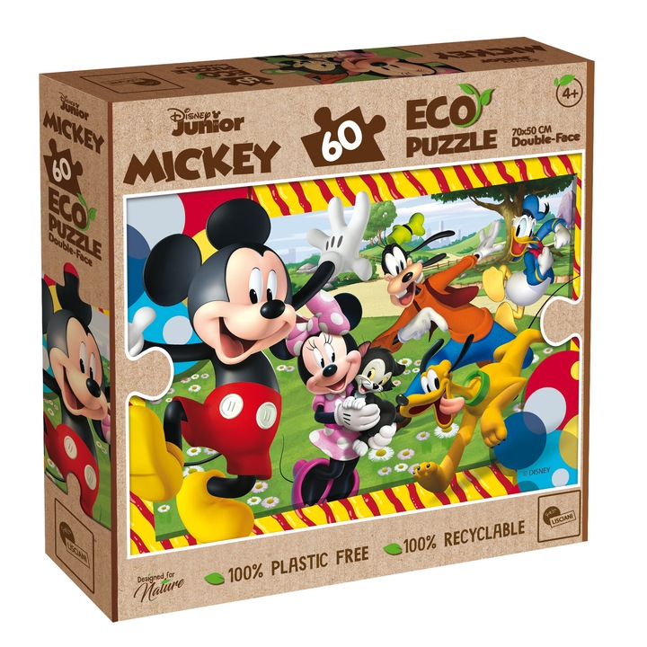 Еко пъзел Lisciani Disney, Мики Маус, 60 части