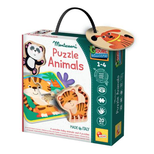 Puzzle bebelusi Lisciani Montessori - Animale, 4x5 piese