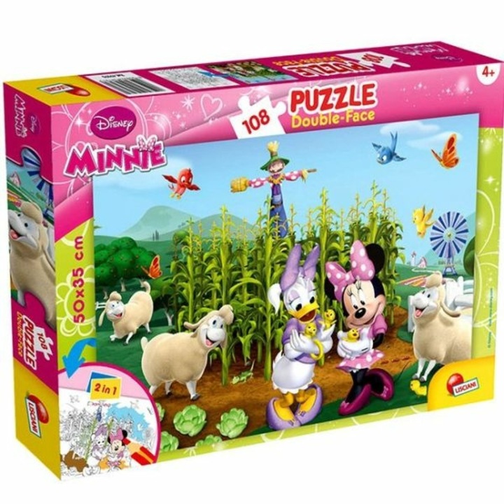 Lisciani 2 az 1-ben puzzle, Minnie, 50 x 35 cm, 108 db
